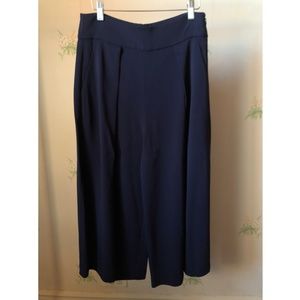 Ralph Lauren Navy Wide Leg Cropped Pant